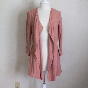 Rose Open Tunic Linen Blend Cardigan